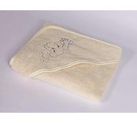 brodé bébé Peignoir de bain/serviette à capuche 70 x 65 cm