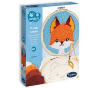 Broderie aiguille magique - SENTOSPHERE - Art & Créations - Punch Needle - Renard - Initiation au crochet - Dès 6 ans