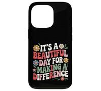 Broderie, C'est Une Belle journée pour Faire Une différence Coque pour iPhone 13 Pro