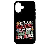Broderie, C'est Une Belle journée pour Faire Une différence Coque pour iPhone 16