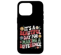 Broderie, C'est Une Belle journée pour Faire Une différence Coque pour iPhone 16 Pro