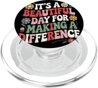 Broderie, C'est Une Belle journée pour Faire Une différence PopSockets PopGrip pour MagSafe