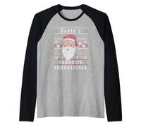 Broderie de Noël Moche Père Noël Manche Raglan