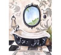 Broderie Diamant 5D Diamonds Painting Kit Complet Peinture DIY Diamant Kit de Broderie Mosaïque au Point de Croix Canevas, Art pour Accueil/Enfants/Décor/Halloween Salle De Bain 30x40cm F-641