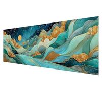 Broderie Diamant Grand Format, 5D Diamond Painting Adulte Grand Format Abstrait, Kit Diamond Painting Paysage, DIY Complet Broderie Diamant Artisanat Kit Adulte, Décoration Noël Murale 30x90cm D-34