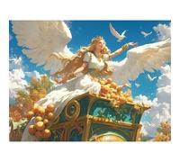 Broderie Diamant Kit Complet, Automne Diamond Painting Adulte Kits Complets Strass Rond, DIY Peinture Diamant Kit Point de Croix Mosaique, Décoration Murale Maison Cadeau Créatif (Ange) 60x80cm 0sc620