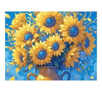 Broderie Diamant Kit Complet, Fleur Diamond Painting Adulte Kits Complets Strass Rond, DIY Peinture Diamant Kit Point de Croix Mosaique, Décoration Murale Maison Cadeau Créatif (Usine) 75x100cm 0sc588