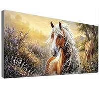 Broderie Diamant Kit Complet Grand Format 20x40cm, Cheval Diamond Painting Adulte XXL Peinture Diamant Animal 5D DIY Full Drill, Strass Cristal Broderie Point de Croix, Décoration Murale Maison C6-744