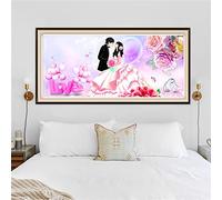 Broderie Diamant Kit Complet Grand Format Couple d'amour éternel 60x120cm Carré Kit de Peinture Diamant 5D Grande Taille,Peinture par Numéro Kit,Diamond painting,Idéal pour la décoration