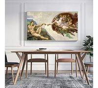 Broderie Diamant Kit Complet Grand Format Création Adam 5D DIY Peinture Diamant Painting Enfant Cristal Strass Point de Croix Diamond Arts Crafts Le Décor de Mur à la Maison Square Drill 100x50cm