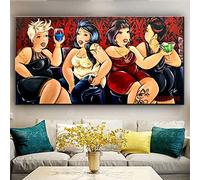 Broderie Diamant Kit Complet Grand Format DIY 5D Diamond Painting Adultes enfant Full Diamant Peinture Strass au point de Croix Diamant Arts Craft pour Home Décoration(Grosses femmes),50x100cm