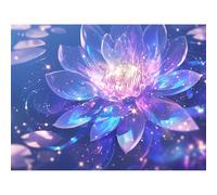 Broderie Diamant Kit Complet, Lotus Diamond Painting Adulte Kits Complets Strass Rond, DIY Peinture Diamant Kit Point de Croix Mosaique, Décoration Murale Maison Cadeau Créatif (Usine) 30x40cm 0sc670