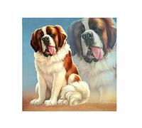 DIYPNM Broderie Diamant Plein carré Diamant Broderie Saint Bernard Chien 5d Bricolage Diamant Peinture Point de Croix mosaïque Strass Autocollants Puzzles