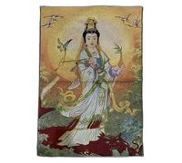 Broderie en Soie Bouddhisme du Tibet Chine Guanyin Peinture Murale Oiseau tenture Murale pour la décoration intérieure Tapisserie
