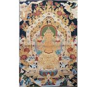 Broderie en Soie Tibétain Thangka Bouddhisme Dragon Phoenix Longévité Bouddha Tangka Yoga Tapisserie Bouddhiste Tenture Murale Art Décor À La Maison Tapisserie