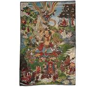 Broderie en Soie tibétaine Thangka Bouddhisme Shakyamuni Bouddha Histoire de Vie Tangka Fengshui tenture Murale pour décoration intérieure Tapisserie