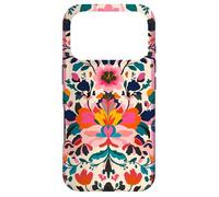 Broderie Florale Pop Art Mexicain rayé Rose Coque pour iPhone 17 Pro