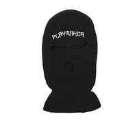 Broderie Lettre Moto Bouclier Ski Complet Cosplay Gangster Multicolore Solide Temps Froid Visage Réglable Coupe-Vent Protection UV Sweat à Capuche Tricot, Noir , Taille unique