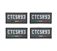 Broderie Personnalisée 2pcs Nom TAG Grand Patch Bandage, étiquette de Numéro Militaire Personnalisé Pour Motard Avec Support Auto-agrippant et fer sur Support