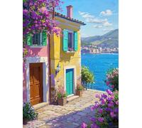 Broderie Point De Croix Imprimé Kit Broderie Debutant Romance Et Tendresse à La Plage 3 11CT DIY ŒUvres D'Art Faites à La Main Pour Adultes DéButants 40×50Cm