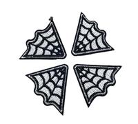 Broderie thermocollante 4 patchs de col en toile d'araignée, for vêtements, décorations DIY for vos tenues préférées pour Bricolage