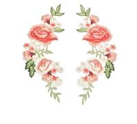 Broderie thermocollante Patch de fleur de Rose brodé 2 pièce/ensemble, artisanat de bricolage for jean, chapeau, sac, vêtements, accessoires, Badges pour Bricolage(13-sew)