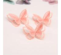 Broderie thermocollante Patch papillon brodé Double couche, 10 pièces, matériel fait à la main, vêtements, accessoires for cheveux, ingrédients pour Bricolage(TH020-B)