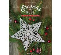 Broderies de Noël sur carton perforé