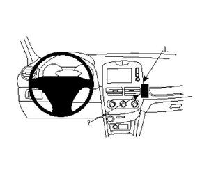 Brodit ProClip 854859 Support de Fixation, Montage incliné, Noir