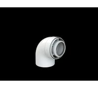 Brötje Coude DN 60/100 87 degrés concentrique K60 KB87 AL/PPS blanc, 7308323