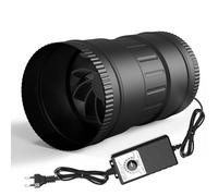 Brogachy 100mm Ventilateur Extracteur en Ligne 170 m³/h Ventilation Extracteur Air 6W avec Variateur Ventilation Cave Humide, Garages, Culture Hydroponique Tente,Salle de Bain