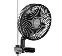 Brogachy 10W Ventilateur de Culture avec Clip, 10 Vitesses, Automatic Oscillation Moteur EC triphasé, Ventilateur de Culture oscillant Clip-on pour Tente 10W Clip Fan Grow Tent.