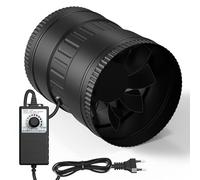 Brogachy Extracteur d'Air 150 mm, Ventilateur d'Extraction 587 m³/h,EC Moteur, 3300 RPM, 20 W Avec Contrôleur de Vitesse Cave Humide, pour Refroidissement Tentes Croissance Cultures Hydroponiques