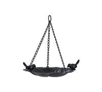 Brogan Mangeoire à oiseaux en métal à suspendre, plate-forme pour oiseaux sauvages, vers de farine, plateau d'alimentation pour oiseaux ou bain d'oiseaux, ornements décoratifs pour attirer les oiseaux