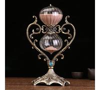 Brogtorl 360 Rotatif Sablier en Bronze Vintage，Decoratif Horloge de Sable,Sablier en métal Minuterie 30 60 Minutes,incassables Minuterie de sablier Meubles Cadeau Décorations