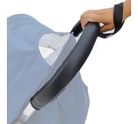 Brogtorl Housse en cuir pu pour poignée de poussette, housse de protection pour poussette, Accessoires pour poussette babyzen yoyo, Avec les mains sangles trou