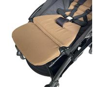 Brogtorl Repose-jambes de poussette compatible avec Babyzen YOYO - Poussette pliable sans démontage - Extensible de 15,7 cm, facile à installer et à nettoyer, tissu doux (caramel)