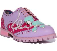 Brogues À Lacets Pearls Sockhop Irregular Choice Femme Noir Rouge EU37-41