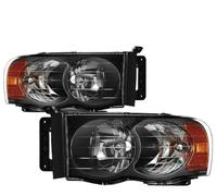 BROHN Feux Phare LED 2002 2003 2004 2005 Pour Dodge Pour Ram 1500 2500 3500 Phares Noirs Ensemble De Phares Côté Conducteur + Passager Phare de Travail