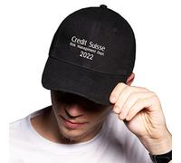 BroiderStudio Credit Suisse Risk Management Department Noir Baseball Delta Cap Logo Unisexe Original Brodé Réglable Urban