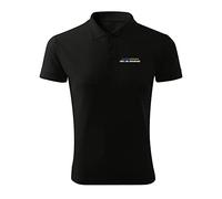 BroiderStudio Fight Like Ukrainians Zelensky Ukraine Wins Polo en piqué Noir avec Logo Original et Logo brodé Premium Class Hommes Size S