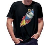 BroiderStudio GameStop to The Moon T-Shirt Noir pour Homme Size L