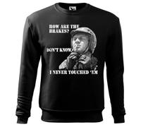 BroiderStudio Steve McQueen Biker Cool Retro Classic How are The Brakes Don't Know Pullover Noir Unisexe Size L