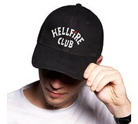 BroiderStudio The Hawkins High Hellfire Club Noir Baseball Delta Cap Logo Unisexe Original Brodé Réglable Urban