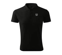 BroiderStudio Valar Morghulis Game of Trones Symbol White Black Embroidered Design Original Logo Polo Pique Shirt Premium Class Men Size S