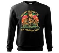BroiderStudio Why Don't You Knock It Off with Them Negative Waves Pullover Noir Unisexe Size XL