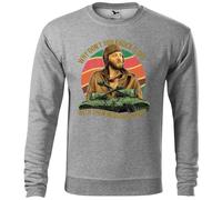 BroiderStudio Why Don't You Knock It Off with Them Negative Waves Sweat Gris Unisex Size XXL