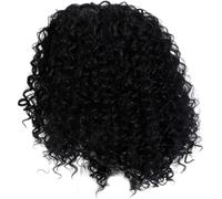Broisses à cheveux humains courts courts de 13, 8 pouces perruques bouclées réalistes pour les femmes noires faciles à utiliser les perruques courtes faciles soins noirs pour une