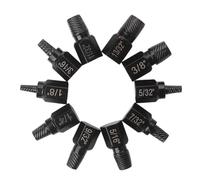Broken Bolt Extractor Kit | 10-Piece Easy Out Hex-Head Heavy-Duty | Screw Extractor Bolt Removal Tool for Garage Workshop Manufacturing Factory Construction Plumbing Woodworking