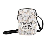 Broken Bones - Cadeau de récupération officiel sur ma dernière jambe - Cadeau amusant pour chirurgien orthopédique - Trousse à fermeture éclair, Officiellement CB UK, Trousse de maquillage
